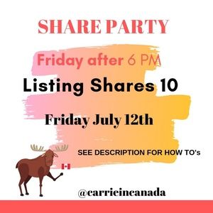 Share Party Friday July 12th